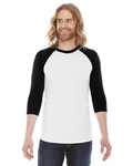 American Apparel BB453W Poly-Cotton 3/4-Sleeve Raglan T-Shirt Side Thumbnail