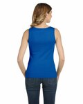 anvil 2415 ladies' 1x1 baby rib tank Back Thumbnail