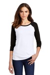 District DM136L Women's Perfect Tri ® 3/4-Sleeve Raglan Front Thumbnail