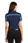 Port Authority L547 Ladies Silk Touch™ Performance Colorblock Stripe Polo Back Thumbnail