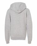 independent trading co. ss4001yz youth midweight full-zip hooded sweatshirt Back Thumbnail