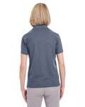 ultraclub uc100w women's heathered pique polo Back Thumbnail