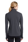 sport-tek lst860 ladies sport-wick ® textured 1/4-zip pullover Back Thumbnail