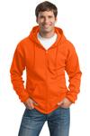 port & company pc90zht tall essential fleece full-zip hooded sweatshirt Front Thumbnail