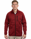 Burnside B3901 Men's Sweater Knit Jacket Front Thumbnail