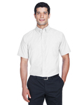 harriton m600s men's short-sleeve oxford with stain-release Front Thumbnail