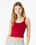 bella + canvas 1012be ladies' micro ribbed scoop tank Front Thumbnail