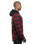 Burnside B8620 Men's Hooded Flannel Jacket Side Thumbnail