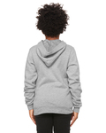 bella + canvas 3719y youth sponge fleece pullover hooded sweatshirt Back Thumbnail