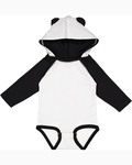 rabbit skins 4418 infant long sleeve fine jersey bodysuit with ears Front Thumbnail