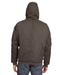 berne hj375t men's tall highland washed cotton duck hooded jacket Back Thumbnail