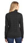 Port Authority L232 Ladies Sweater Fleece Jacket Back Thumbnail