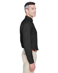 harriton m550t men's tall 6.5 oz. long-sleeve denim shirt Side Thumbnail