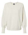 mv sport w22712 women's sueded fleece crewneck sweatshirt Front Thumbnail