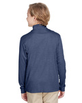 Team 365 TT31HY Youth Zone Sonic Heather Performance Quarter-Zip Back Thumbnail