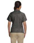 Harriton M374W Women's Polytech Mesh Insert Polo Back Thumbnail