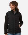 Weatherproof W26719 Women's Mixed Media Chevron Jacket Front Thumbnail
