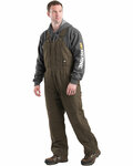 berne b377 men's heartland insulated washed duck bib overall Front Thumbnail