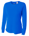 a4 nw3002 ladies' long sleeve cooling performance crew shirt Front Thumbnail