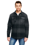 burnside b8610 adult quilted flannel jacket Front Thumbnail
