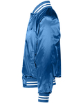 Augusta Sportswear 3610 Satin Baseball Jacket/Striped Trim Side Thumbnail