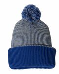 sportsman sp70 12" knit speckled pom-pom beanie Front Thumbnail