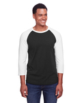 jerzees 560rr unisex premium blend ring-spun 3/4 sleeve raglan t-shirt Front Thumbnail