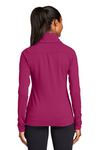 sport-tek lst852 ladies sport-wick ® stretch full-zip jacket Back Thumbnail
