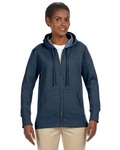 econscious EC4580 Ladies' Organic/Recycled Heathered Fleece Full-Zip Hooded Sweatshirt Front Thumbnail