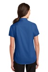 port authority l664 ladies short sleeve superpro ™ twill shirt Back Thumbnail