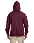 econscious EC5570 Adult Organic/Recycled Heathered Fleece Pullover Hooded Sweatshirt Back Thumbnail