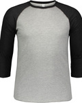 lat 6930 men's baseball t-shirt Front Thumbnail