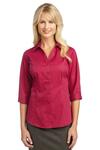 port authority l6290 improved ladies 3/4-sleeve blouse Front Thumbnail