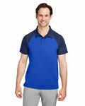 team 365 tt21c men's command snag-protection colorblock polo Front Thumbnail