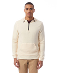 alternative 43251rt adult quarter zip fleece hooded sweatshirt Back Thumbnail