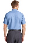 red kap sp24long long size, short sleeve industrial work shirt Back Thumbnail