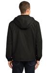 port authority j327 hooded charger jacket Back Thumbnail