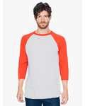 American Apparel BB453W Poly-Cotton 3/4-Sleeve Raglan T-Shirt Front Thumbnail