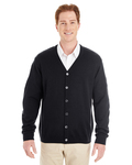 Harriton M425 Men's Pilbloc™ V-Neck Button Cardigan Sweater Front Thumbnail