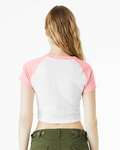 bella + canvas 1201 ladies' micro ribbed raglan baby tee Back Thumbnail