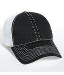 Mega Cap 7641 Heavy Cotton Twill Trucker Cap Front Thumbnail