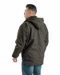 berne jc613 men's heartland washed duck zip-off hooded coat Back Thumbnail