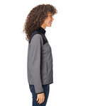 core365 ce74w ladies' venture heathered stripe hybrid jacket Side Thumbnail