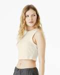 bella + canvas 1013be ladies' micro rib muscle crop tank Side Thumbnail