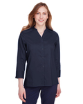 Devon & Jones DG560W Ladies' Crown  Collection Stretch Broadcloth 3/4 Sleeve Blouse Front Thumbnail
