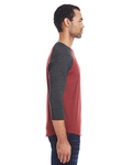 threadfast apparel 302g unisex triblend 3/4-sleeve raglan Side Thumbnail
