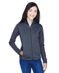 Devon & Jones DG796W Ladies' Newbury Colorblock Mélange Fleece Full-Zip Front Thumbnail