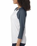 Next Level 6051 Unisex Tri-Blend 3/4-Sleeve Raglan T-Shirt Side Thumbnail