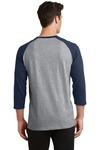 port & company pc55rs core blend 3/4-sleeve raglan tee Back Thumbnail