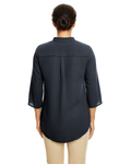 devon & jones dp611w ladies' perfect fit™  3/4-sleeve crepe tunic Back Thumbnail